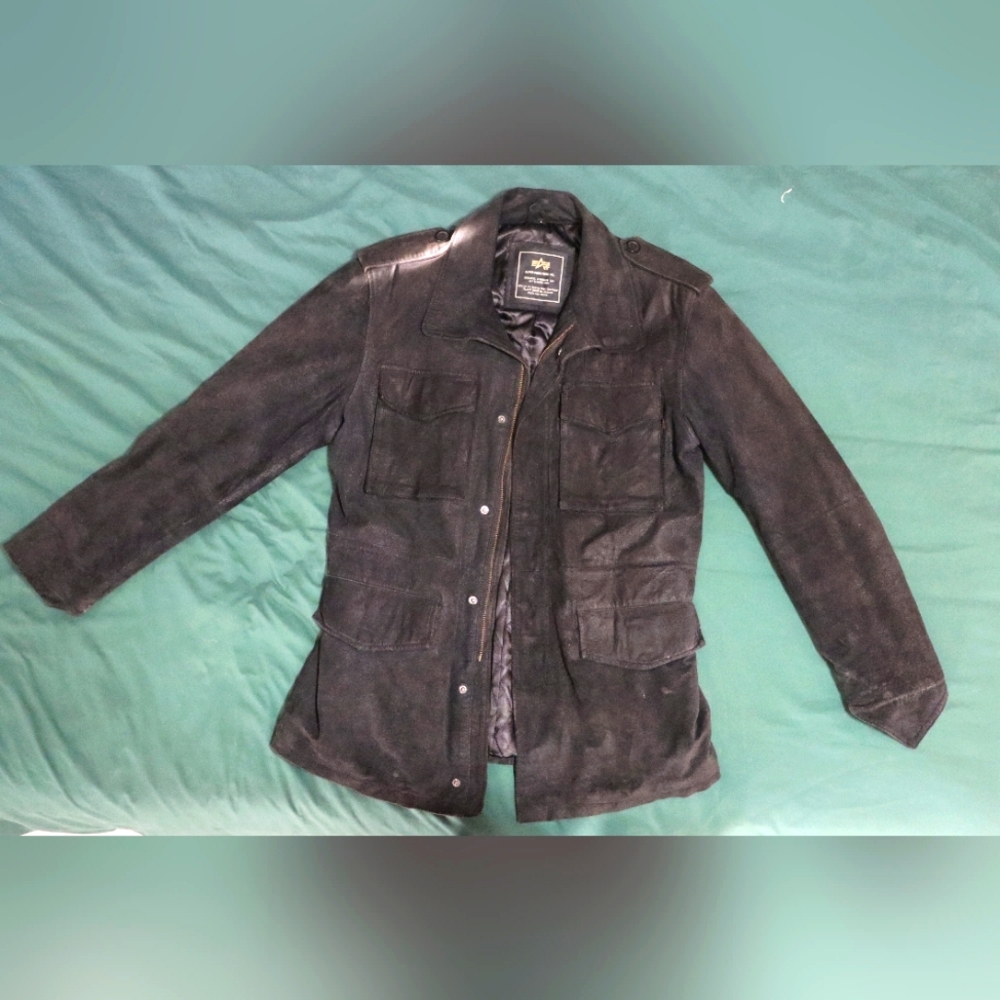 Alpha Industries Suede M-65 Field Jacket, Black